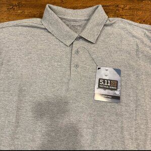 5.11 Tactical Series Gray Utility Performance Short Sleeve Polo Shirt‎ Men's 2XL